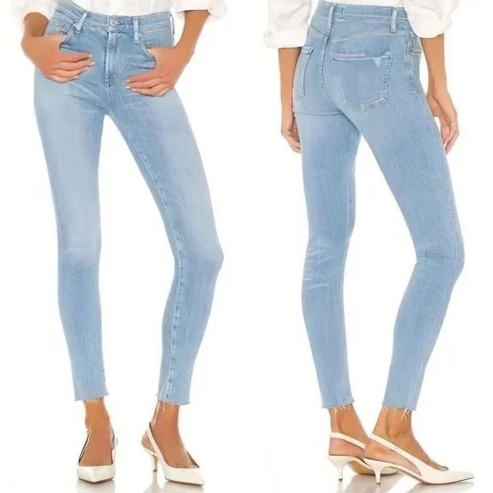 AGOLDE Sophie High Rise Skinny Crop Jeans in Light Wash - Size 28